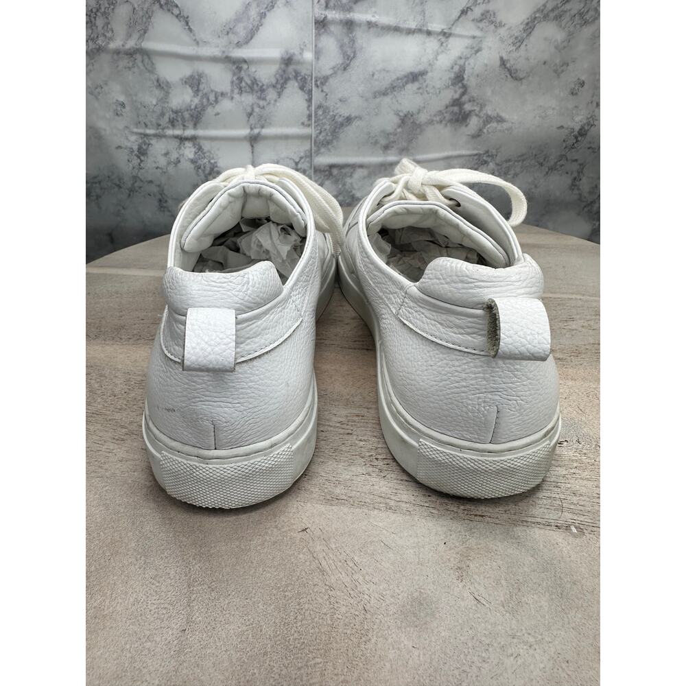 M.Gemi Women’s White Leather Sneakers Size 40 Italian Made Low Top Shoes - Picture 11 of 13